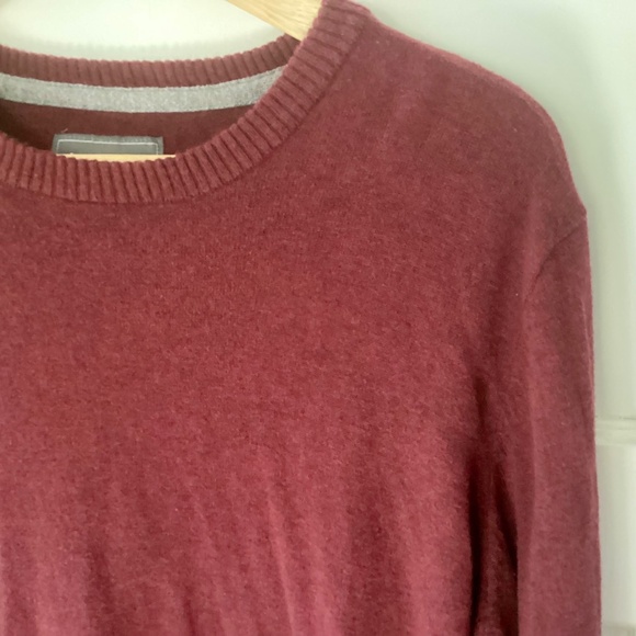 Aeropostale Size L Burgundy Sweater Crew Neck Men wool blend business casual - Picture 5 of 13